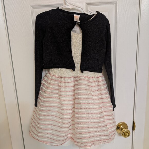 Children's Place Glitter and Striped dress - Picture 2 of 7